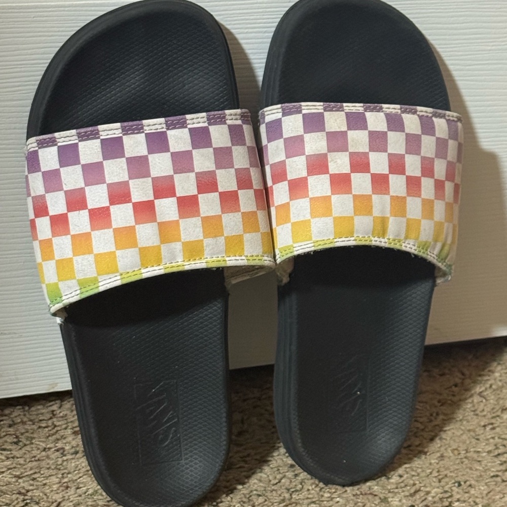 Vans Rainbow Checkered Sandals